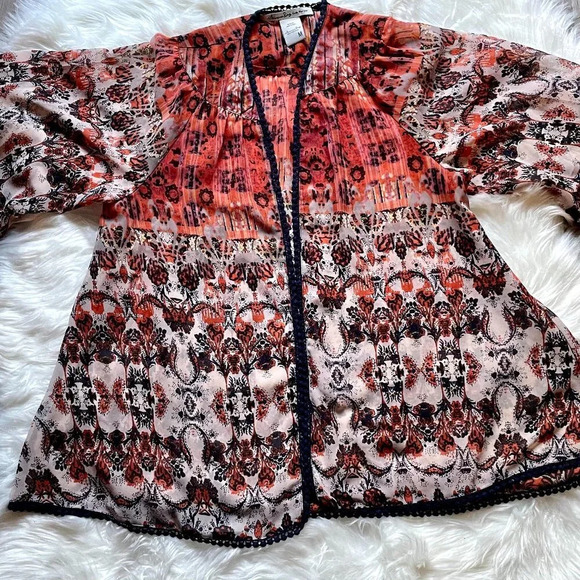 American Rag Floral Open Cardigan Size Medium - Picture 1 of 10